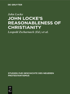 cover image of John Locke's Reasonableness of christianity